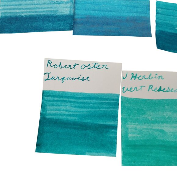 Fountain Pen Ink Samples Variety Pack Bundle of 7 Blue and Turquoise Inks - Picture 9 of 9